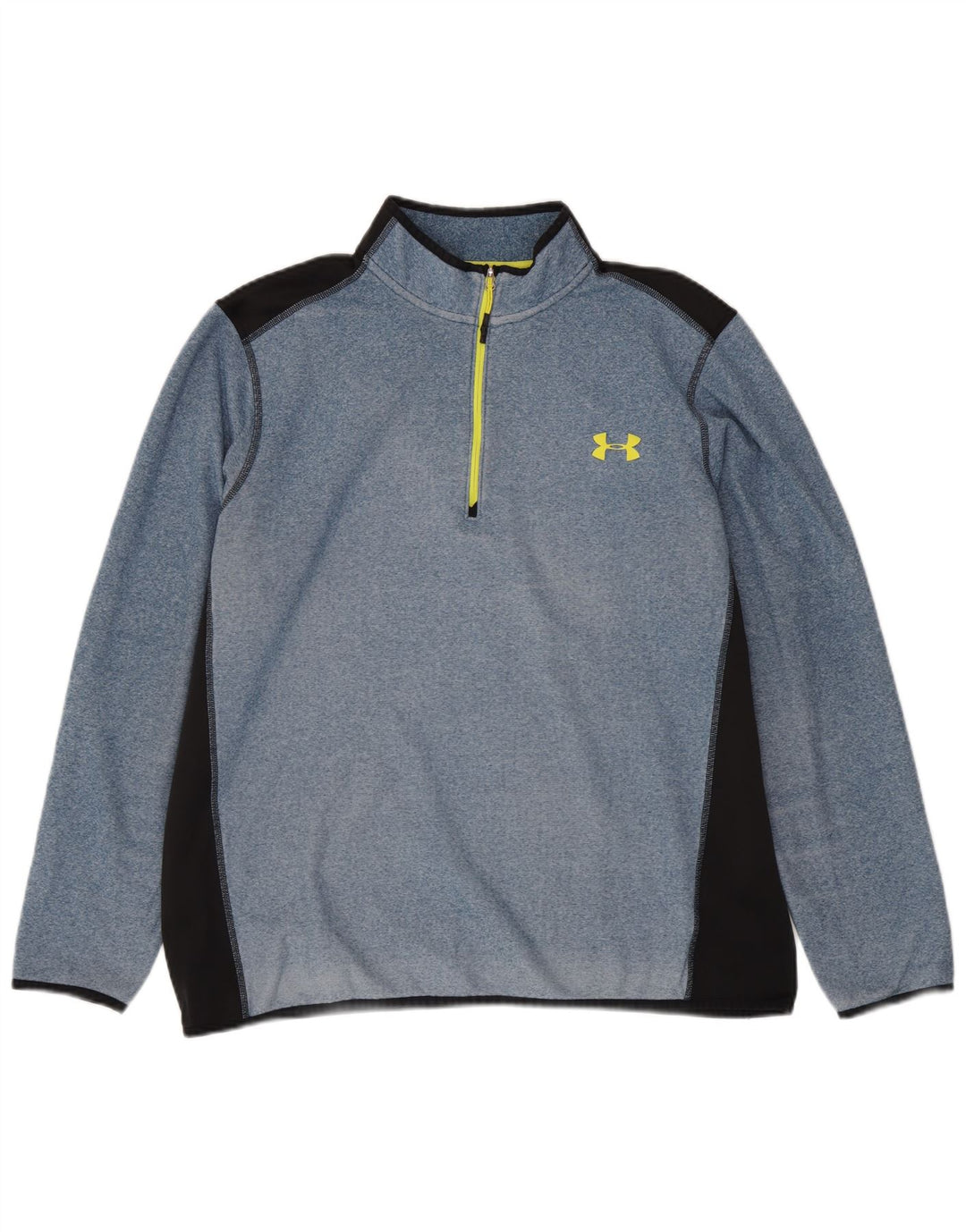 Under Armour Masculino Zip Neck Moletom Jumper XL Azul Colourblock Poliéster