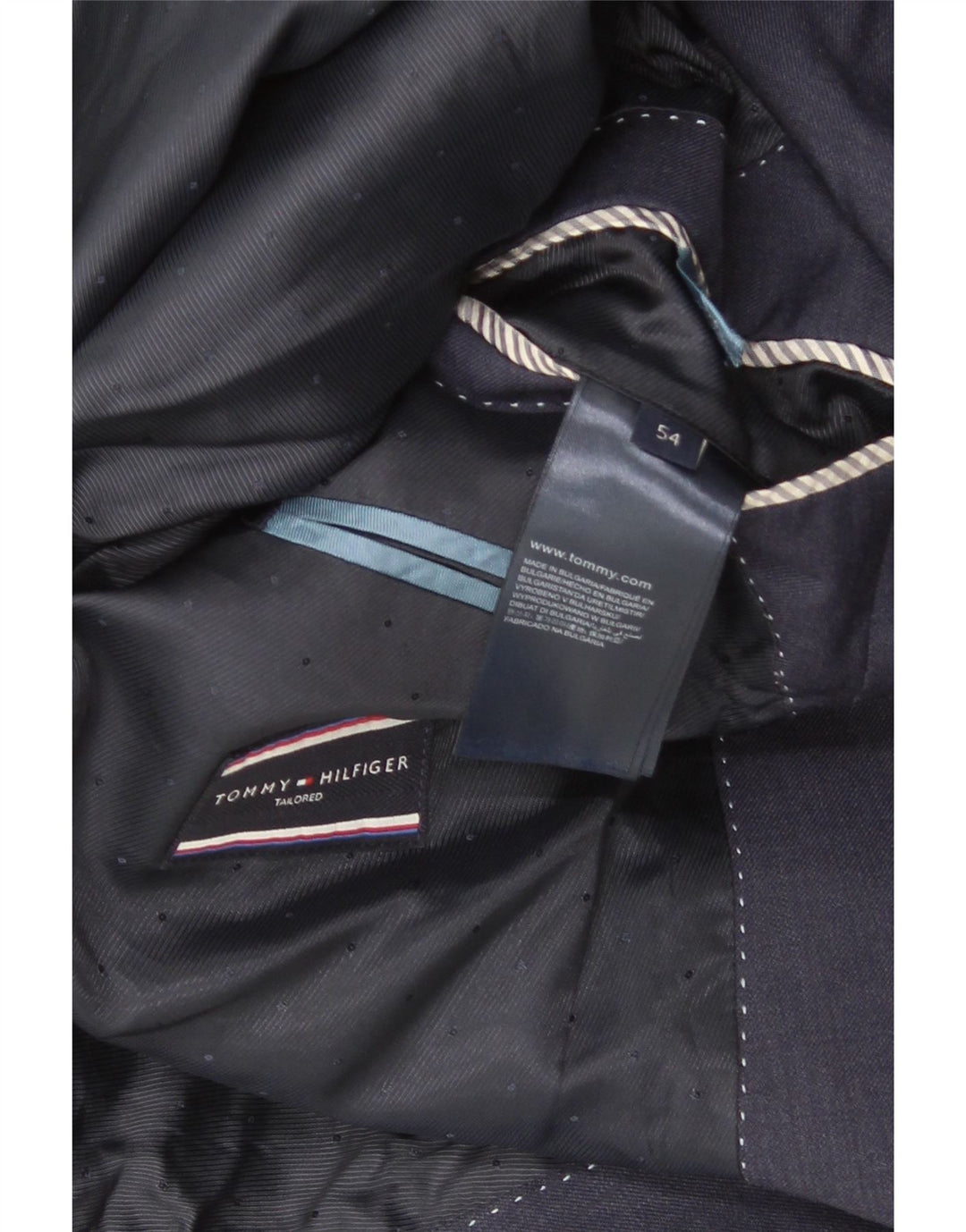 Jaqueta Blazer Masculina Tommy Hilfiger Tailored 2 Botões IT 54 2XL Azul Marinho