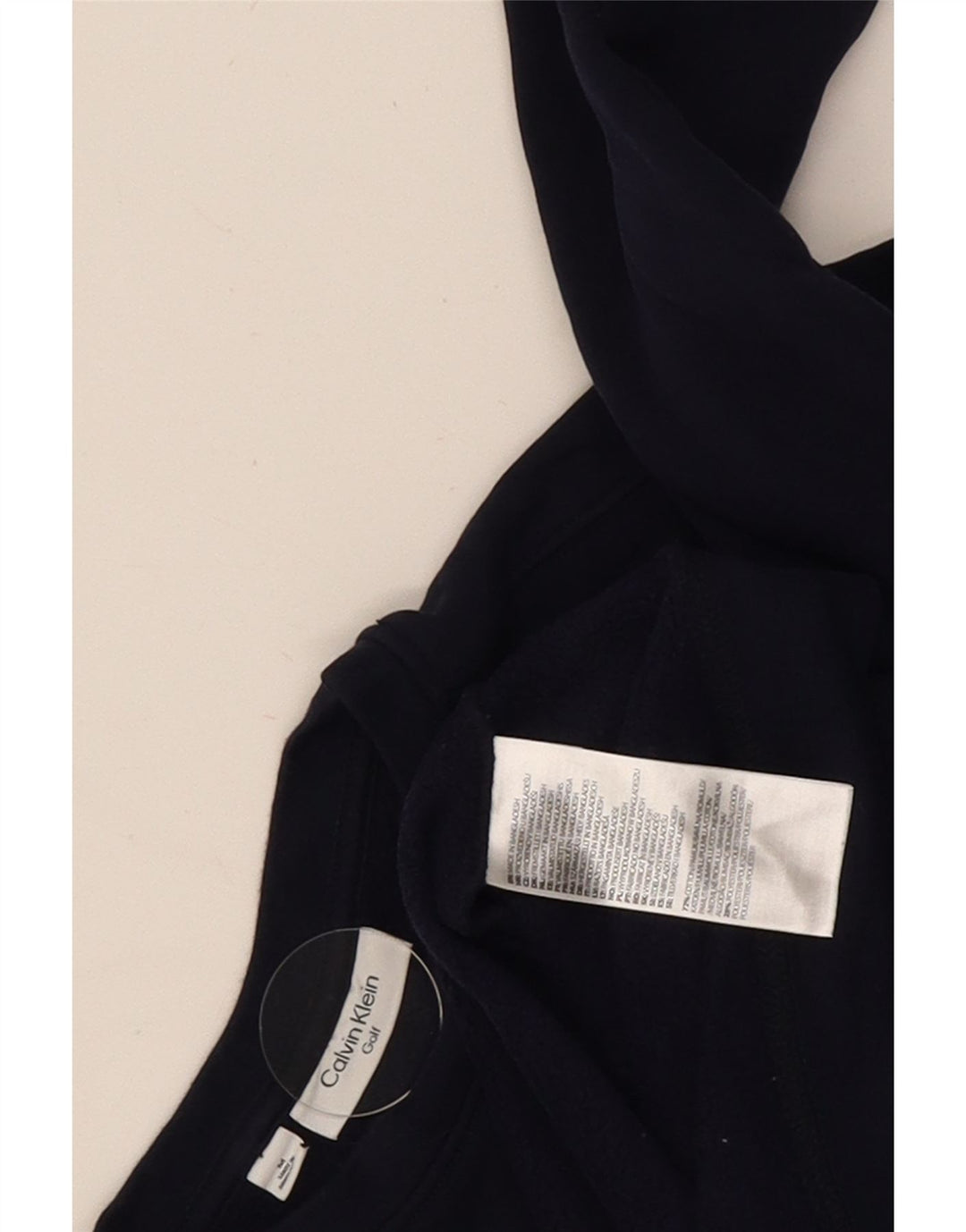 Calvin Klein Mens Golf Moletom Jumper Médio Algodão Azul Marinho