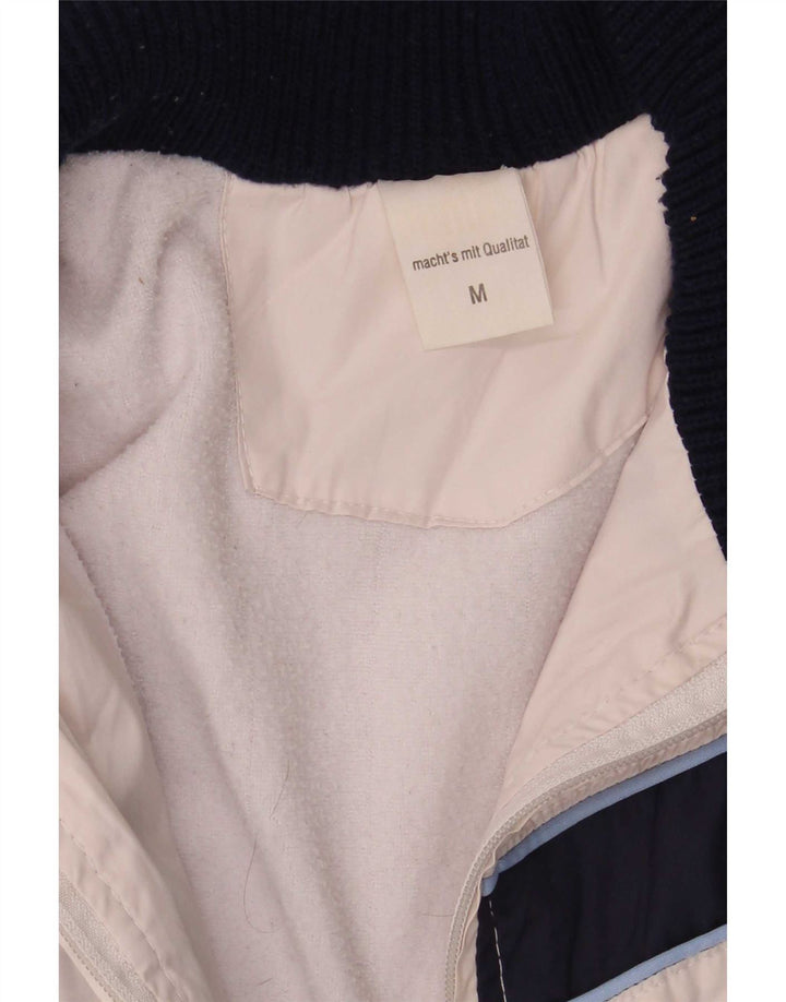 Puma Womens Tracksuit Top Jacket UK 14 Médio Branco Colourblock