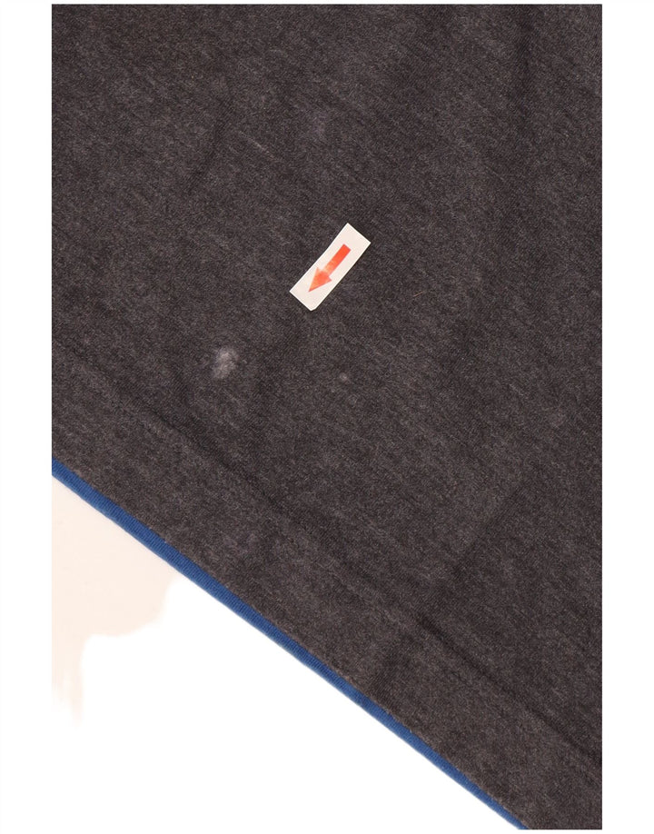 Camisa polo masculina Diadora cinza médio algodão colorblock