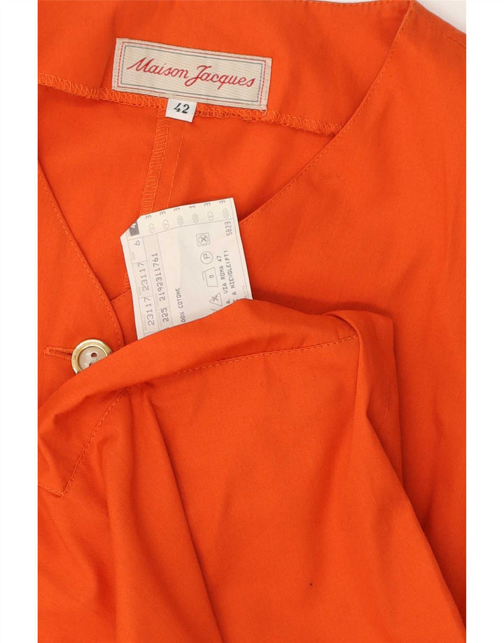 Vestido camisa feminino Maison Jacques IT 42 algodão laranja médio