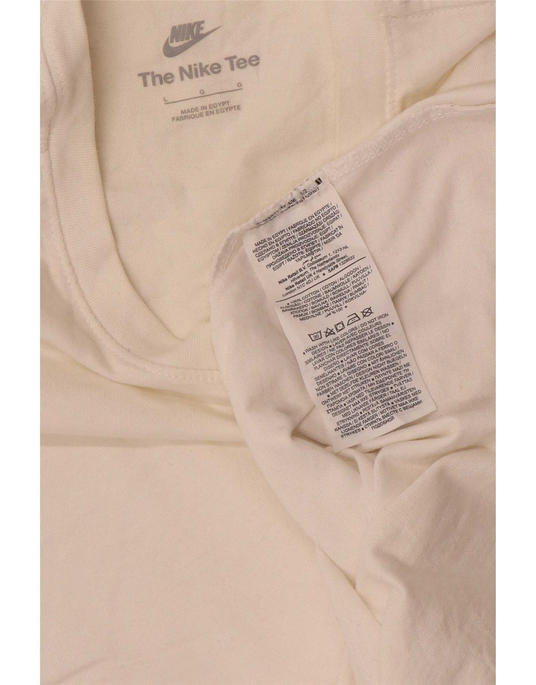 Camiseta masculina Nike grande algodão branco