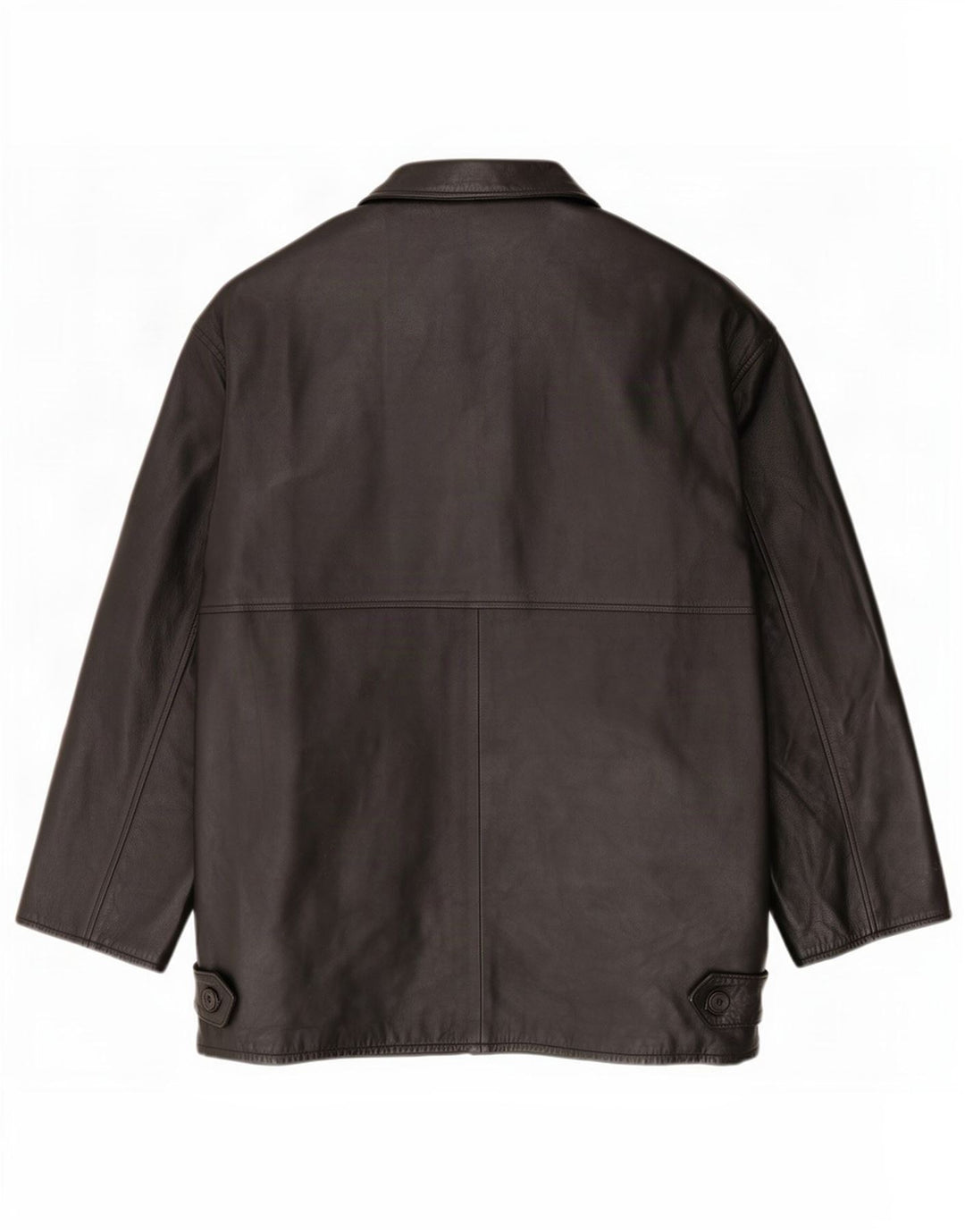 Jaqueta de couro masculina vintage IT 52 XL preta