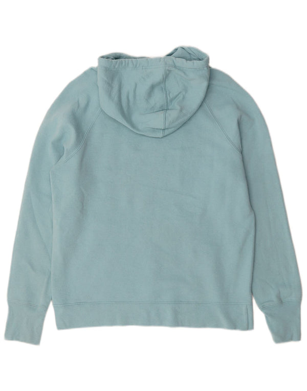 Jumper feminino com capuz gráfico Champion UK 14 algodão azul médio