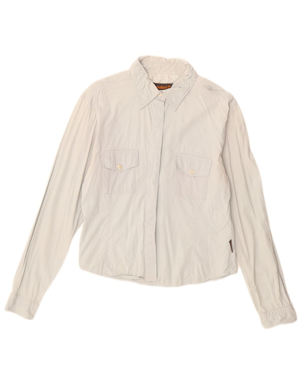 Camisa Timberland Mulher UK 12 Médio Algodão Azul