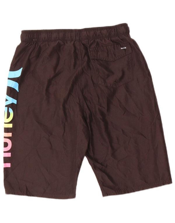 Shorts de natação Hurley Boys Graphic 13-14 anos XL marrom poliéster