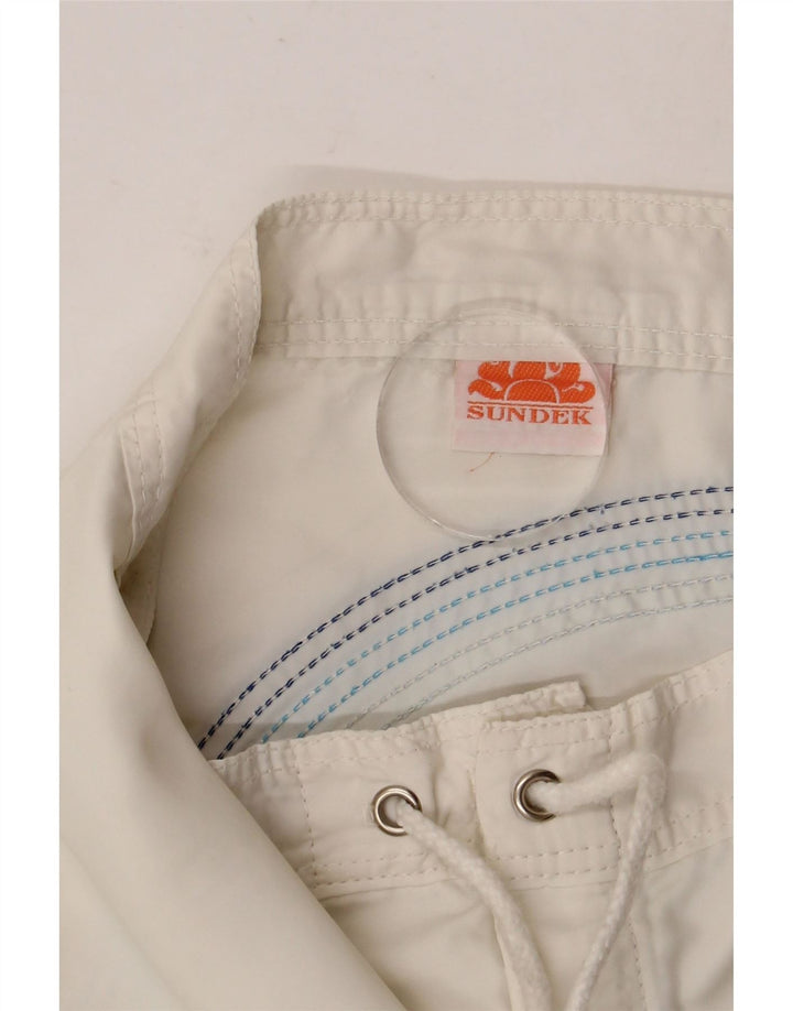 Shorts de natação masculino SUNDEK médio branco