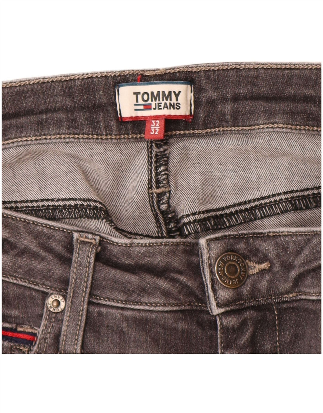 Jeans skinny feminino TOMMY HILFIGER W32 L30 algodão cinza