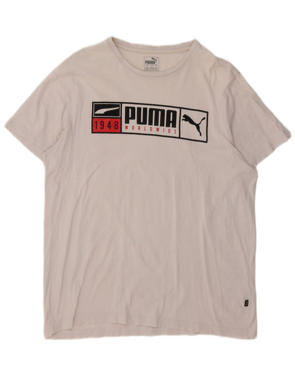 Camiseta masculina Puma Graphic Top XL algodão branco