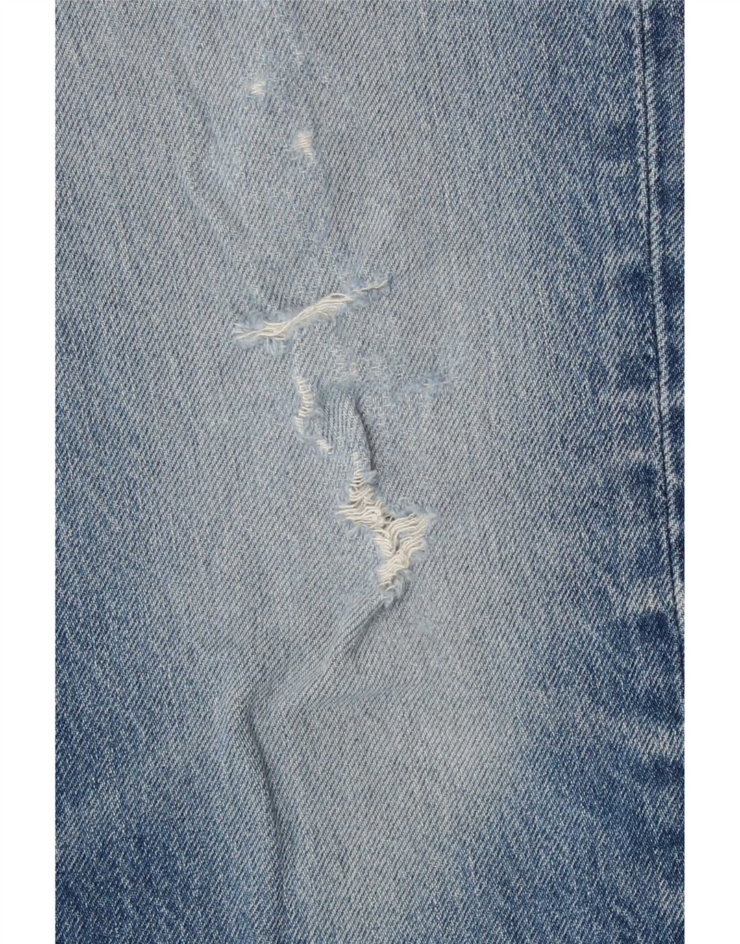 Calça jeans reta masculina Levi's desgastada W32 L30 azul algodão