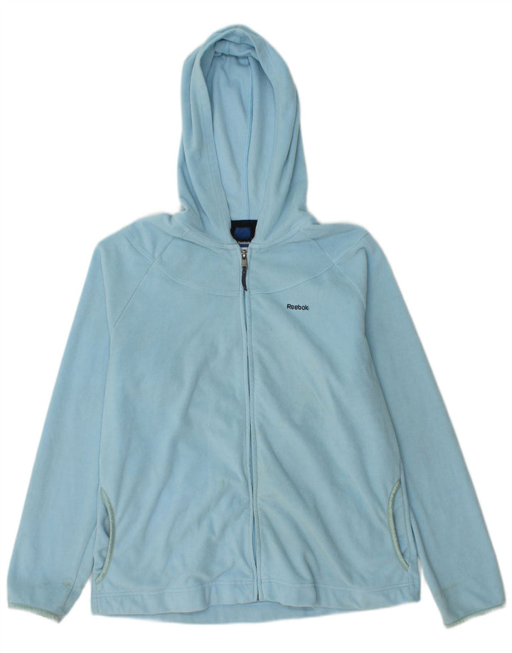 Jaqueta de lã com capuz feminina Reebok UK 18 XL azul poliéster