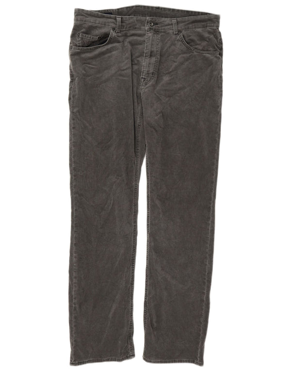 Calça masculina Gant Jason Straight Regular Fit veludo W38 L36 algodão cinza