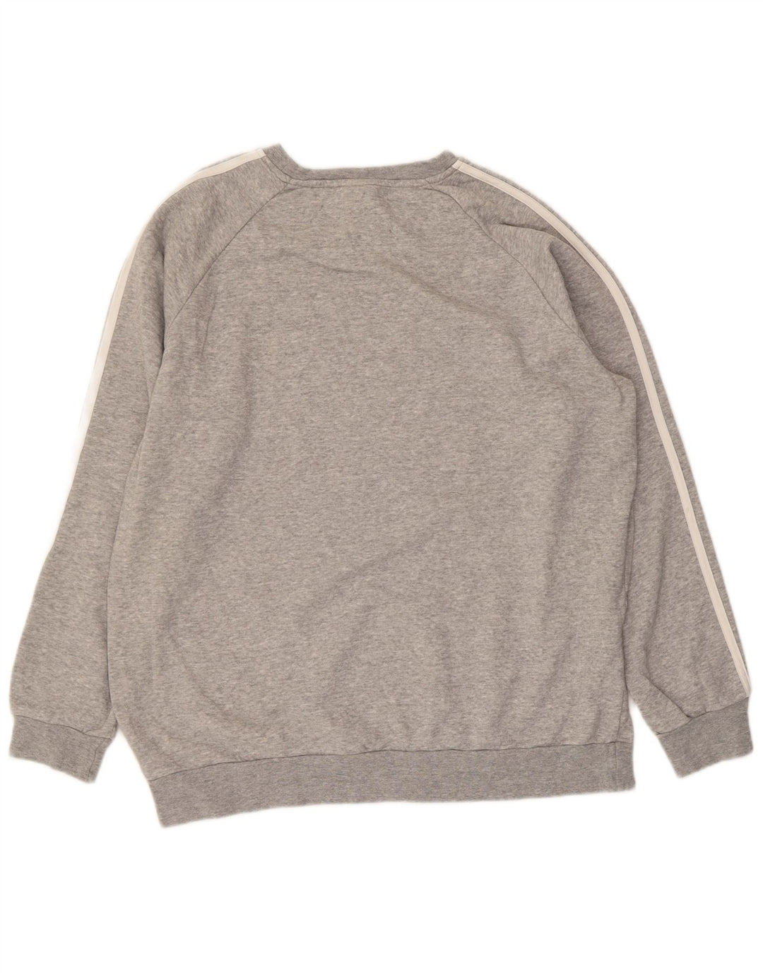 ADIDAS Womens Oversized Sweatshirt Jumper UK 12/14 Médio Cinza Algodão