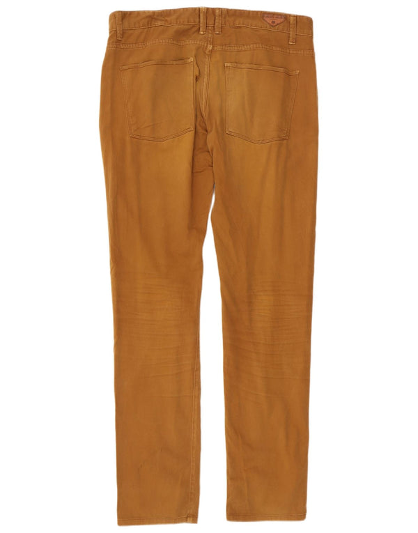 Zara Calça masculina slim casual EU 46 XL W36 L34 algodão marrom