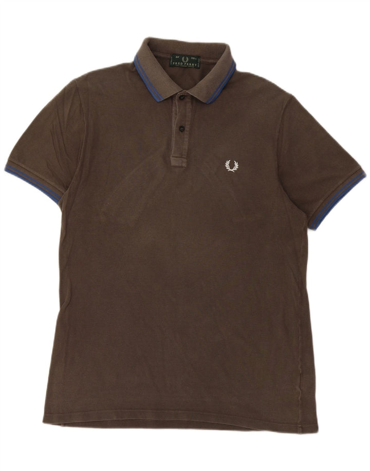 Camisa polo masculina FRED PERRY algodão cinza médio
