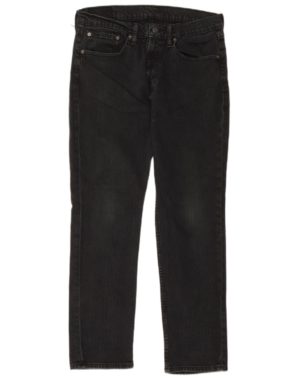 Calça jeans reta masculina Levi's W34 L30 algodão preto