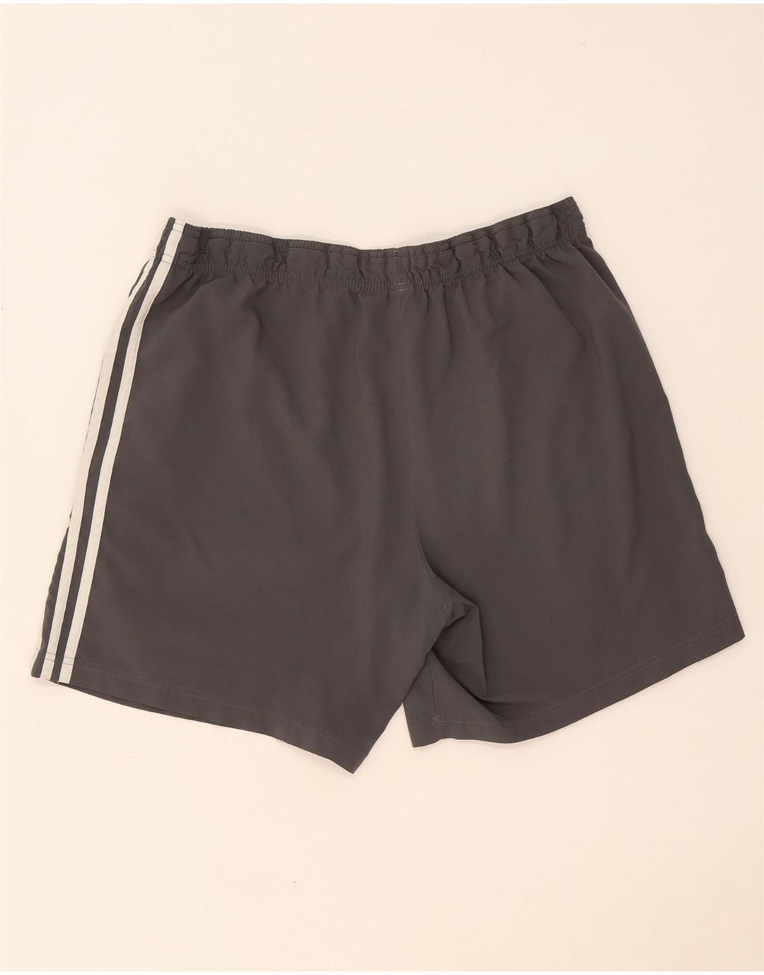 Shorts esportivos masculinos Adidas grande poliéster cinza