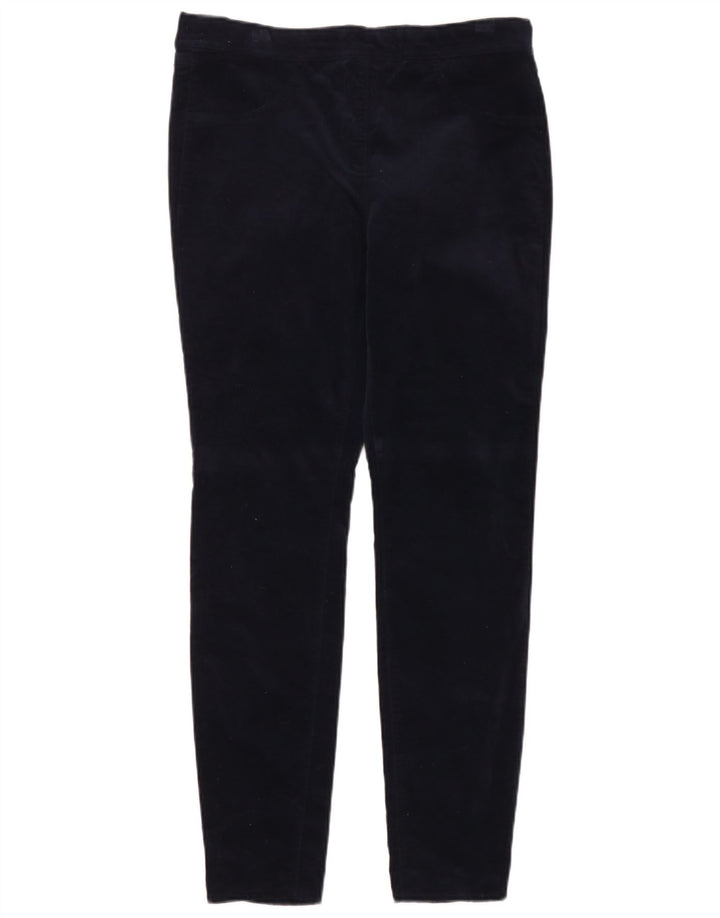 Leggings femininas de veludo White Stuff UK 14 grande algodão azul marinho