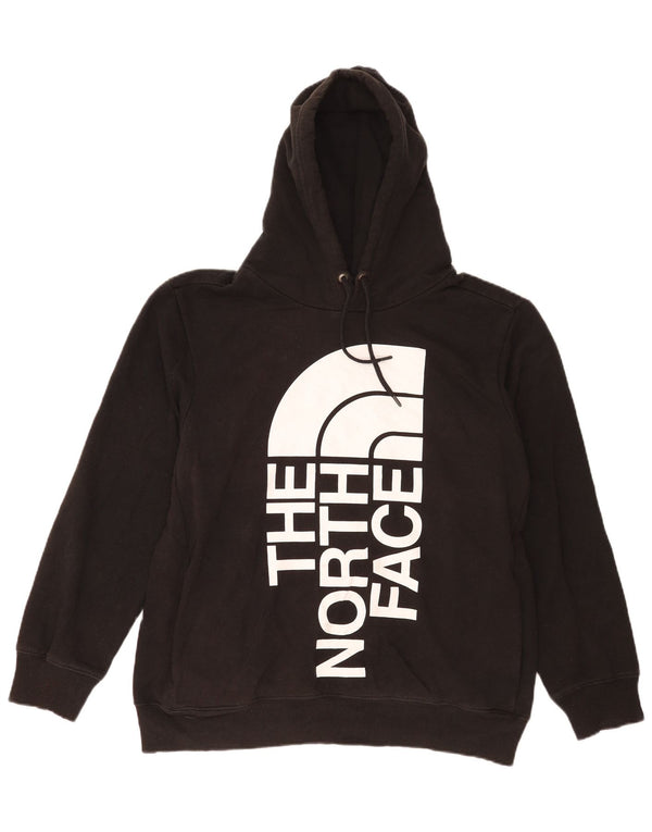Suéter com capuz gráfico masculino The North Face grande algodão preto