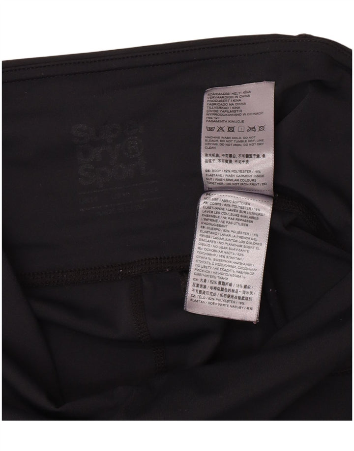 Leggings gráficas femininas Superdry UK 14 poliéster preto médio