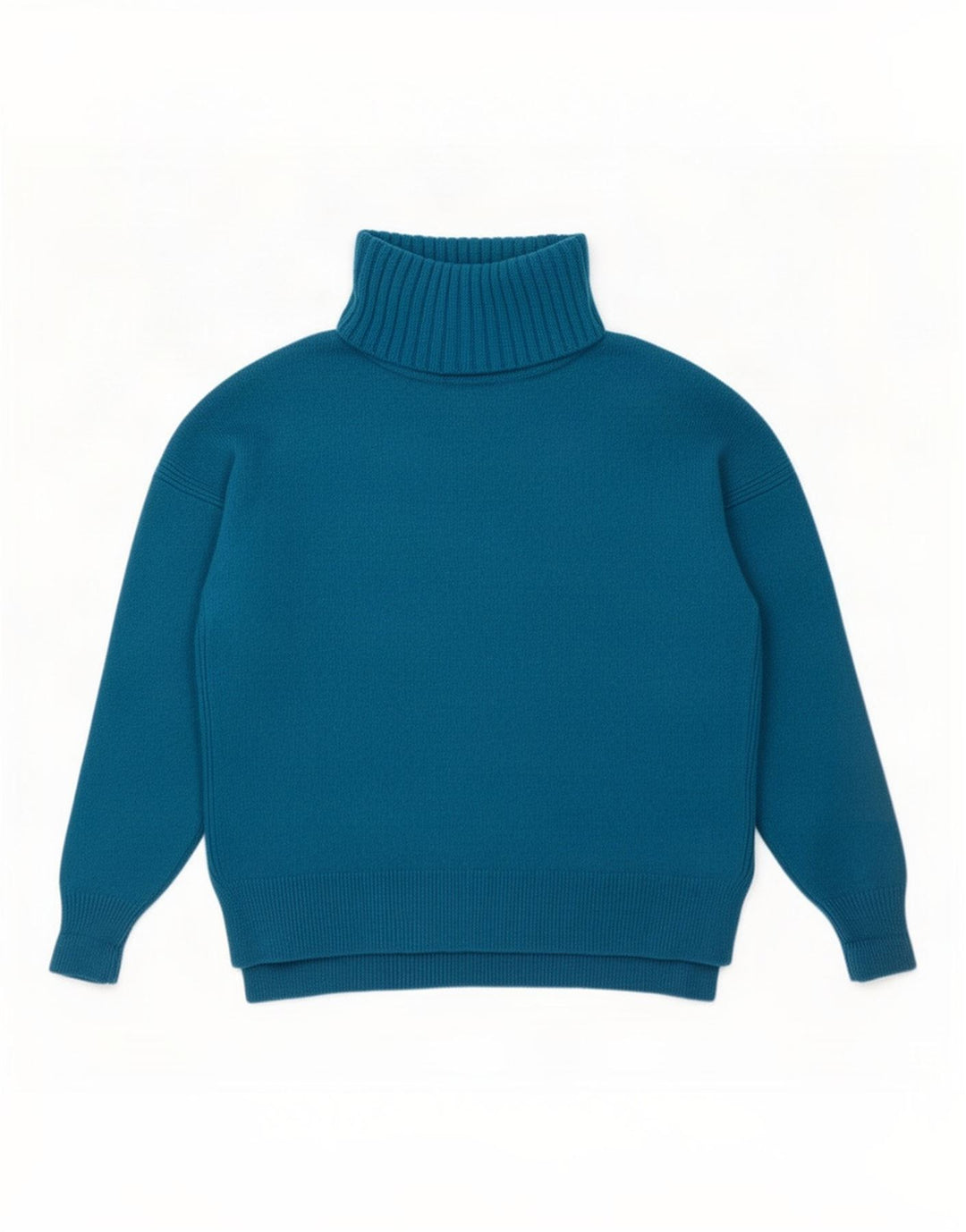 L.K. Suéter feminino Bennett com gola redonda Reino Unido 14 lã azul médio
