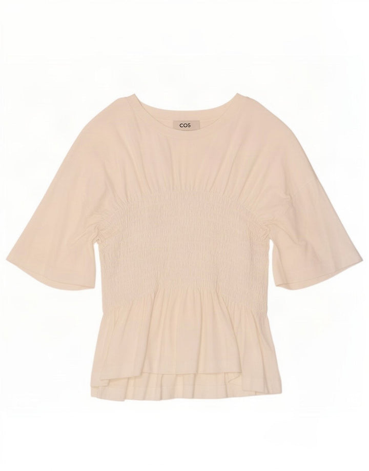 Blusa feminina Cos Top UK 14 grande algodão branco