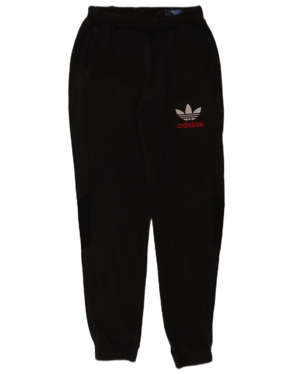 Adidas Mens Treino Calças Joggers Pequeno Algodão Preto