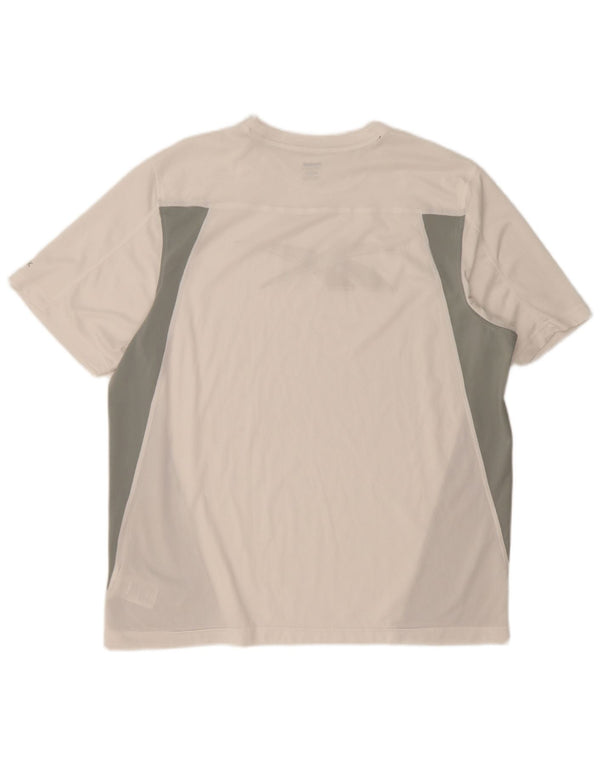 Camiseta gráfica masculina Reebok Top XL branco colorblock poliéster