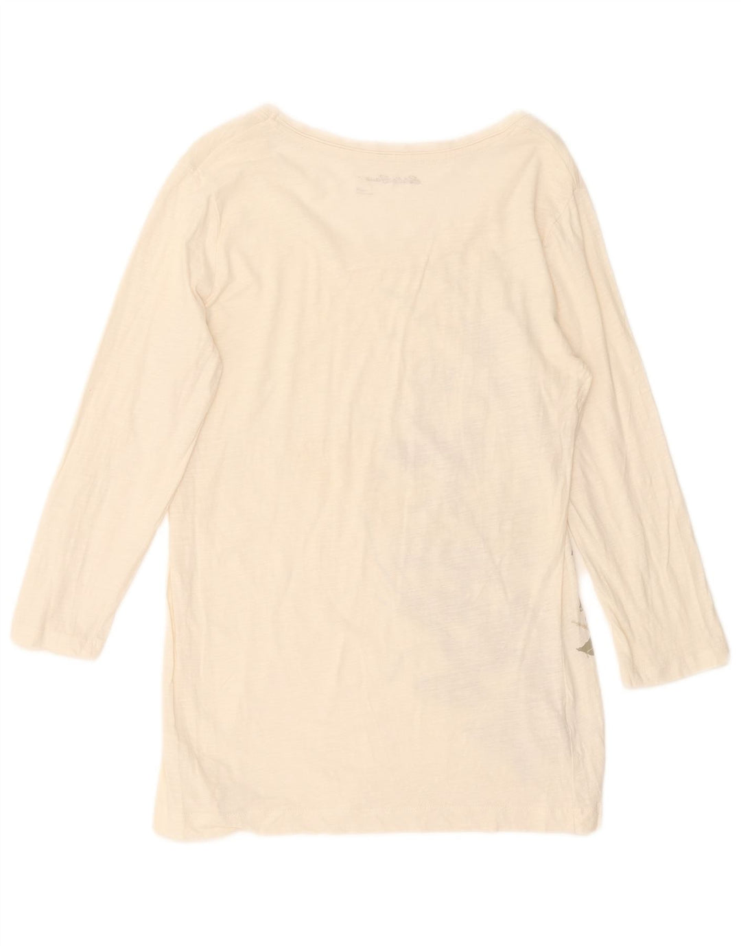 Túnica feminina Eddie Bauer UK 12 médio off white floral