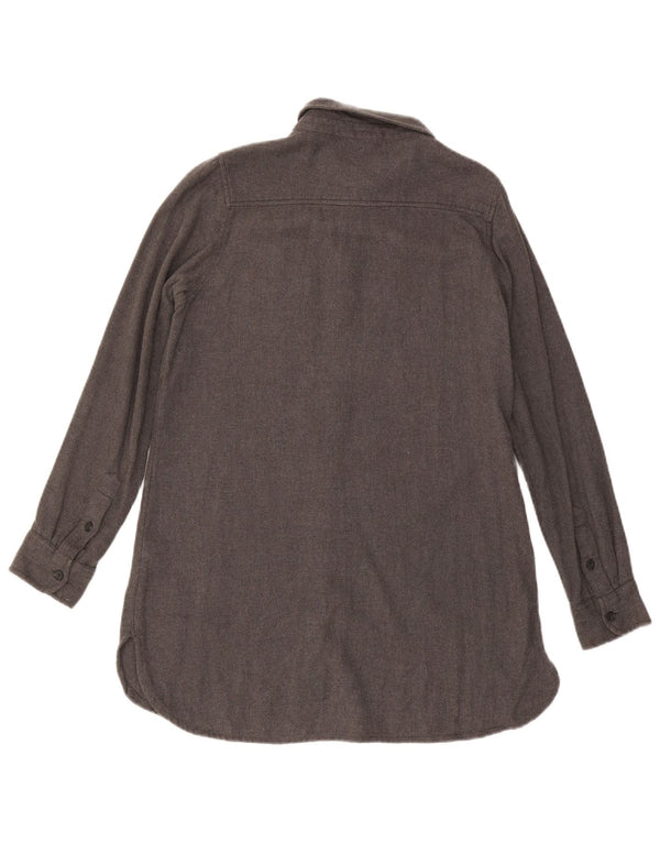 Vestido camisa feminino Fat Face UK 10 algodão cinza pequeno