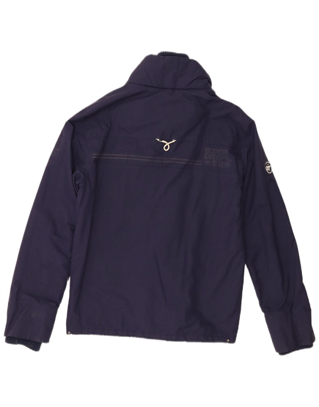 Jaqueta corta-vento feminina Superdry Windtrekker Reino Unido 10 pequeno azul marinho