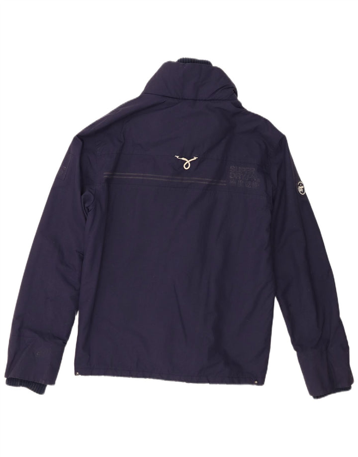 Jaqueta corta-vento feminina Superdry Windtrekker Reino Unido 10 pequeno azul marinho