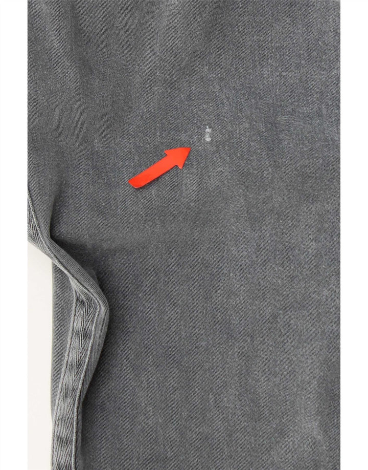 Calça chino reta feminina Gap EUA 8 médio W30 L27 algodão cinza