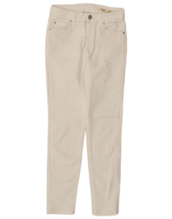 Marks & Spencer Feminino The Ivy Skinny Jeans Reino Unido 8 Pequeno W26 L26 Algodão Branco