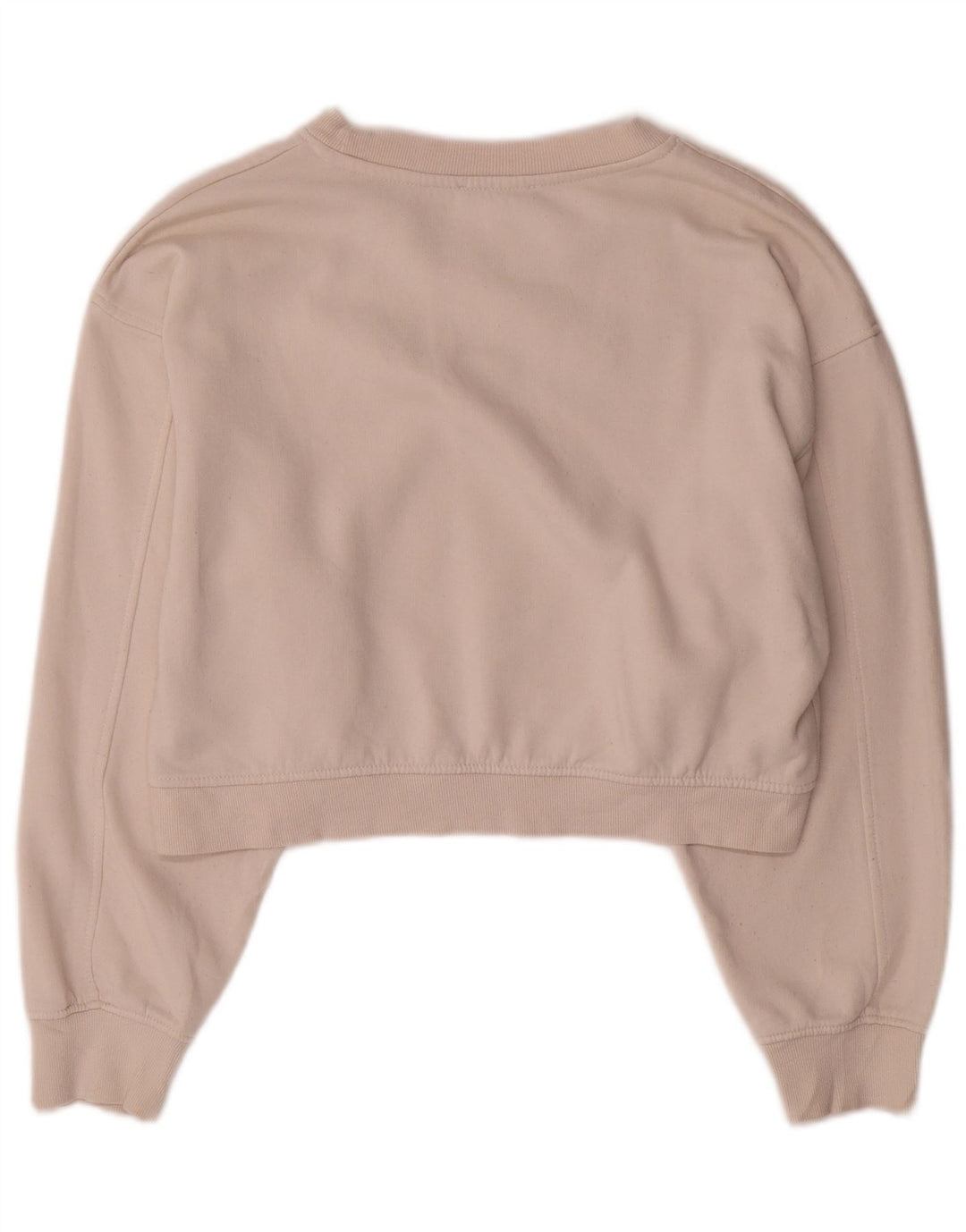 Zara Womens Crop Full Tracksuit UK 14 Médio Algodão Branco