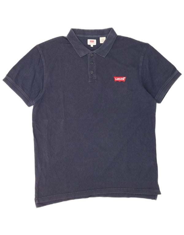 Camisa polo masculina Levi's grande algodão azul marinho