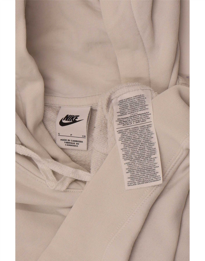 Nike Mens Hoodie Jumper Pequeno Algodão Branco