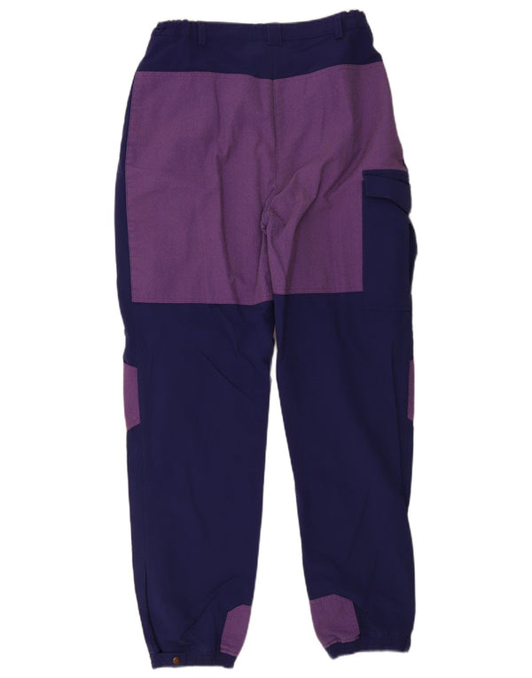 Calça cargo feminina vintage EU 42 grande W31 L31 azul marinho colorblock