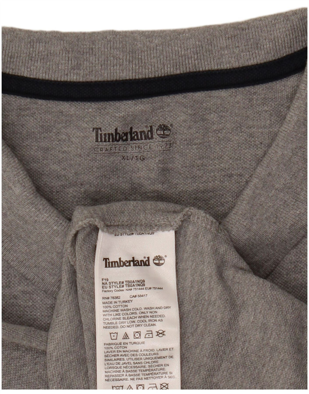 Camisa polo masculina Timberland XL cinza algodão
