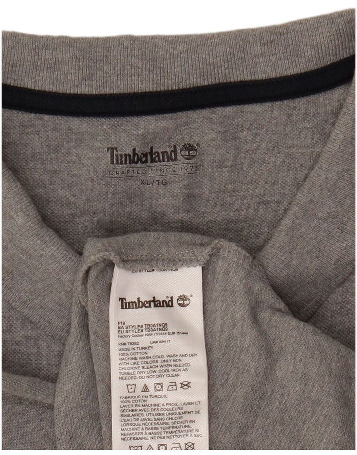 Camisa polo masculina Timberland XL cinza algodão