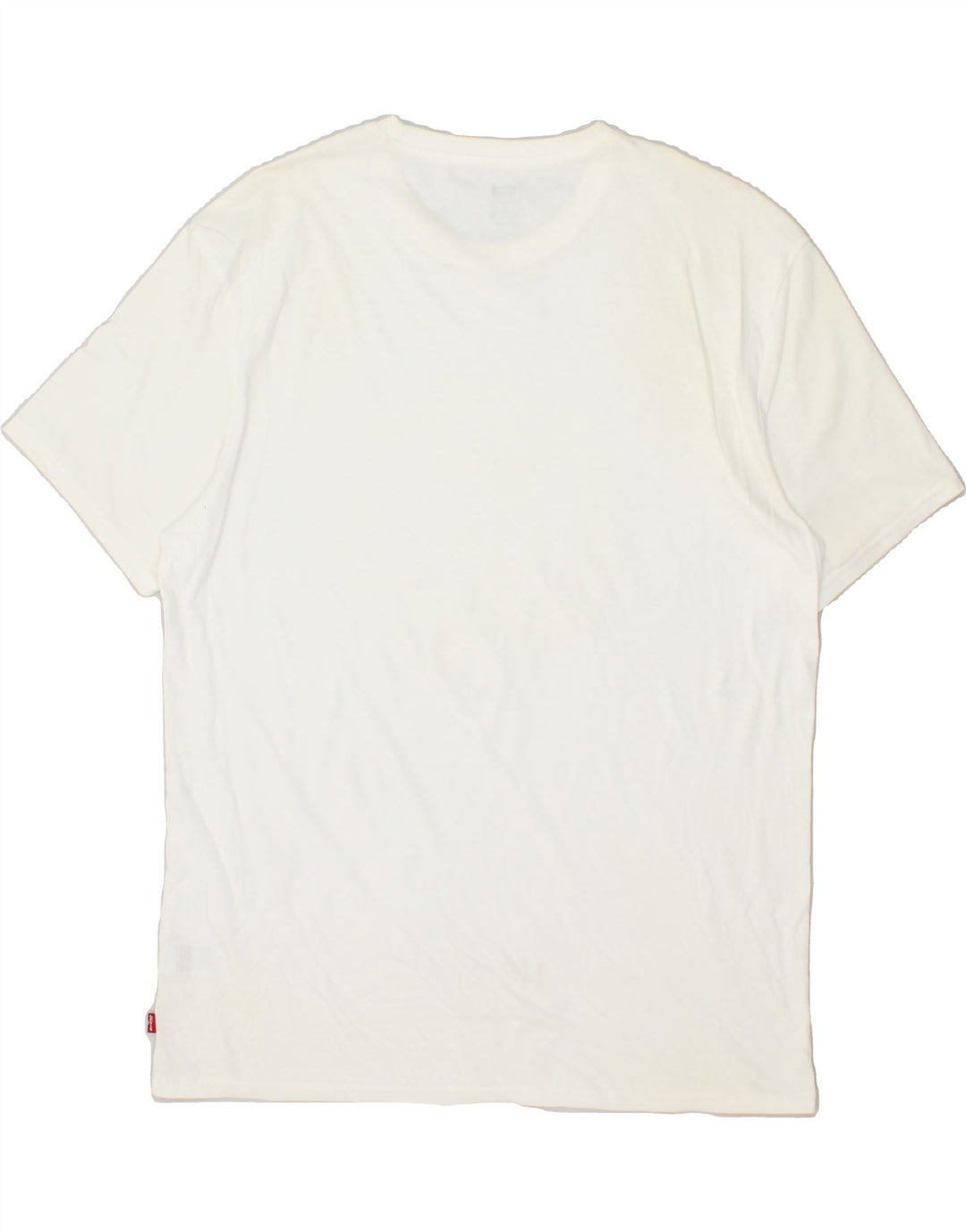 LEVI'S Mens Tall Graphic T-Shirt Top XL White Cotton Vintage Levi's and Second-Hand Levi's from Messina Hembry 