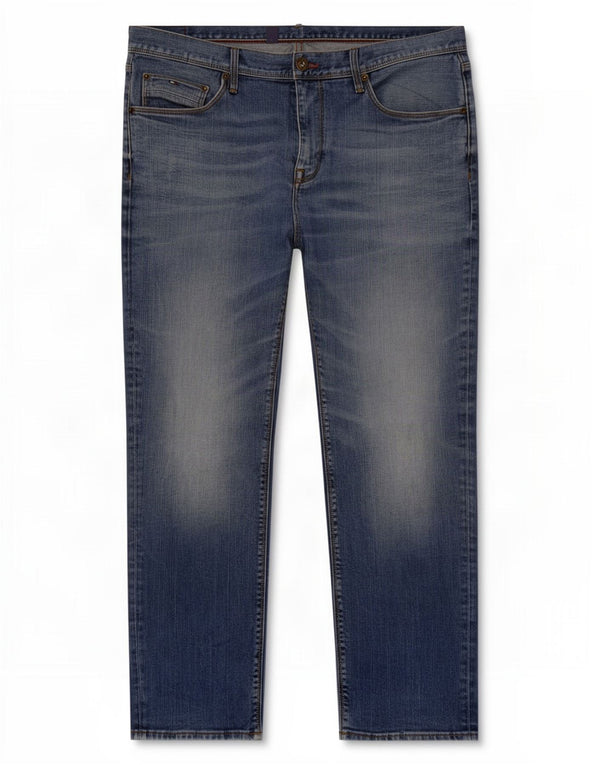 Tommy Hilfiger Masculino Denton Straight Jeans W38 L30 Azul Algodão