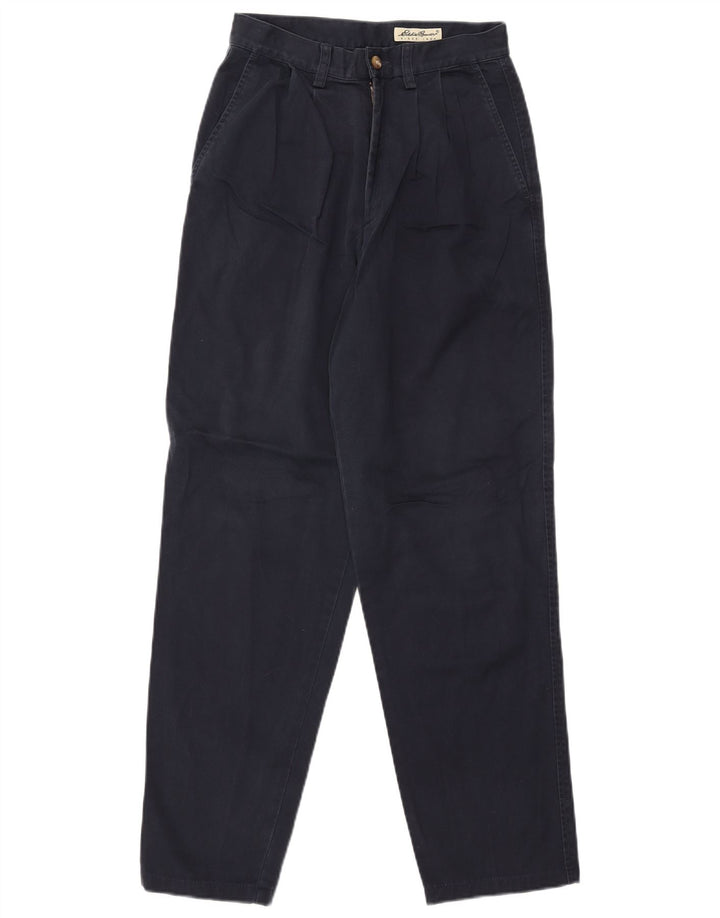 EDDIE BAUER Calça Chino Feminina Pegged EUA 6 Médio W26 L29 Azul Marinho