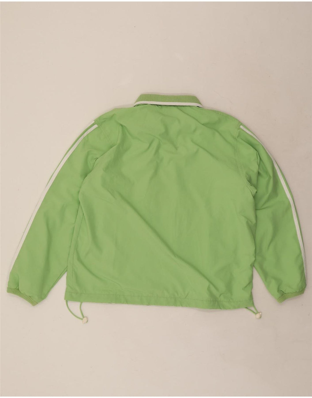 Adidas Womens Tracksuit Top Jacket UK 14 Grande Verde Poliéster