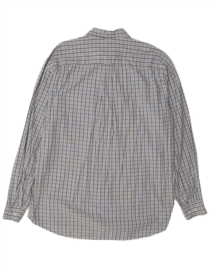 Camisa masculina Lacoste tamanho 42 grande xadrez azul