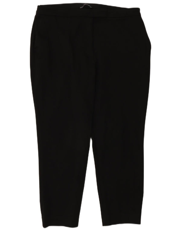 Calças cortadas justas femininas Marks & Spencer UK 20 2XL W40 L27 pretas