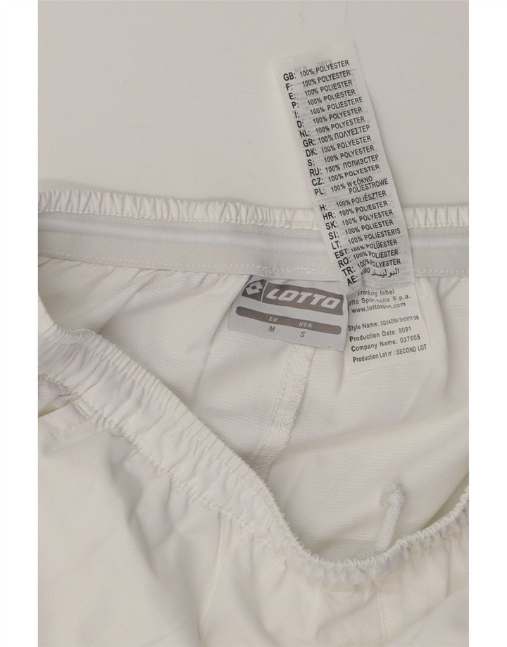LOTTO Mens Sport Shorts Pequeno Poliéster Branco
