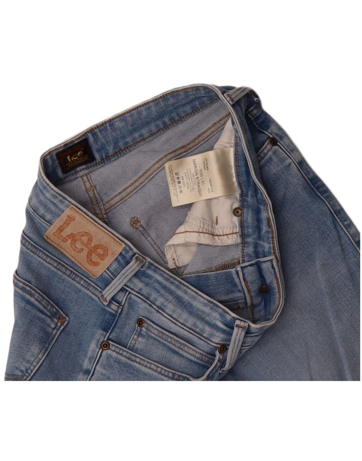 LEE Womens Marion Straight Jeans W30 L31 Azul Algodão