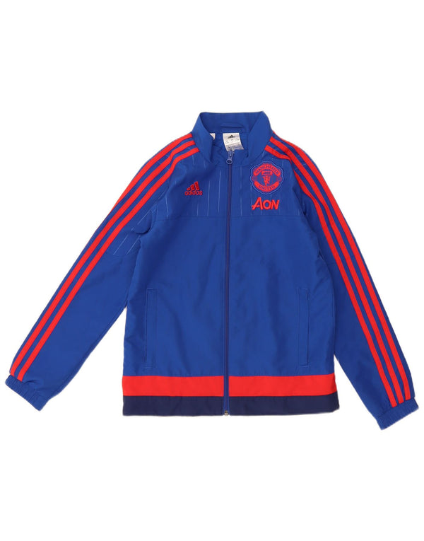 ADIDAS Meninos Manchester United Tracksuit Top Jacket 9-10 Anos Azul
